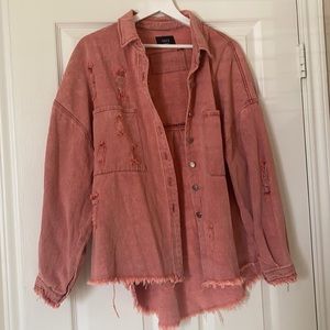 Brand new pink jean jacket/overshirt